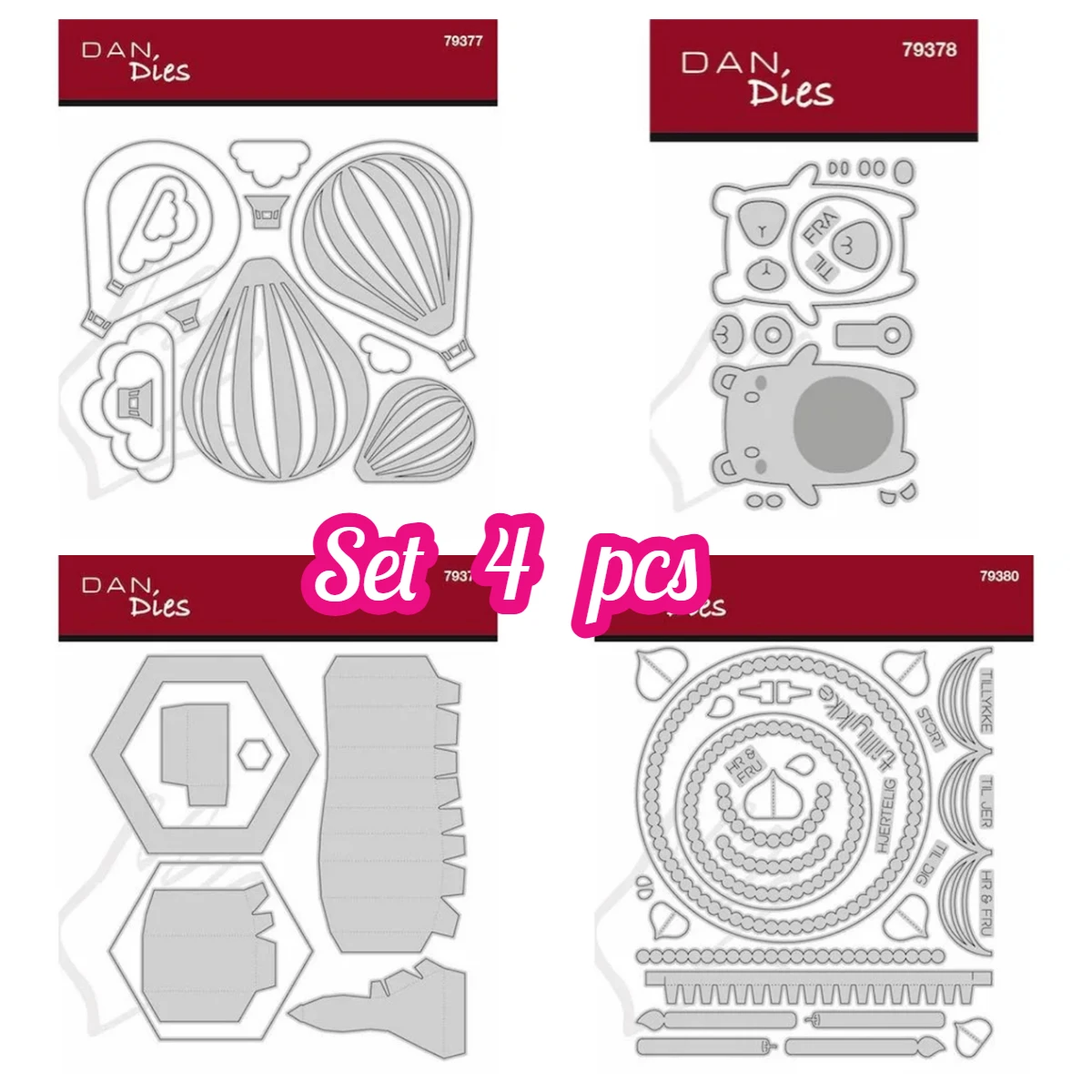 

April 2026 New Round Gift Box from & for Animals Balloons Metal Cutting Dies for DIY Scrapbook Handmade Dan/ Mw Made with Love