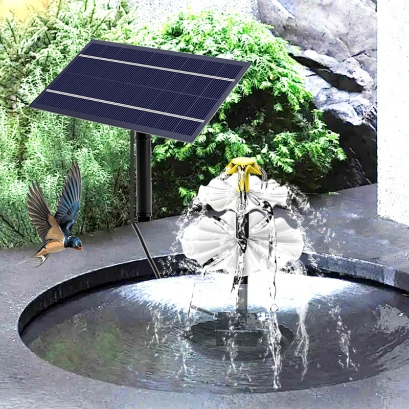 Solar Water Pumps For Birdbaths Decoration Multiple Sprays Model ABS Construction B03E