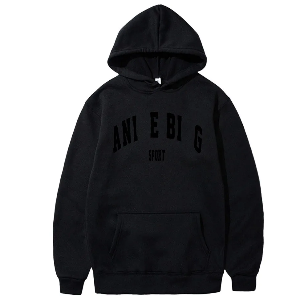 American style new ANINE letter printed hoodie fashionable autumn and winter with fleece hoodie loose sports hoodie for men and