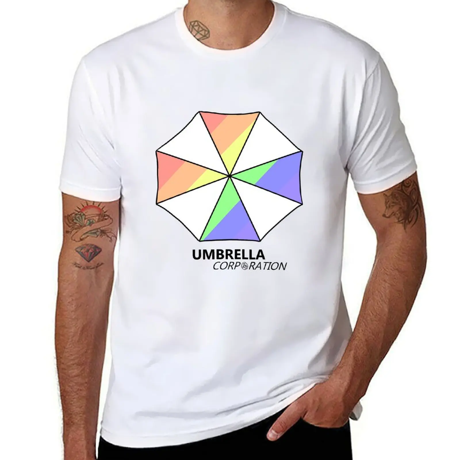 

Pride umbrella Corp T-Shirt t shirt man cotton t shirt men 100% cotton luxury brand T-shirt