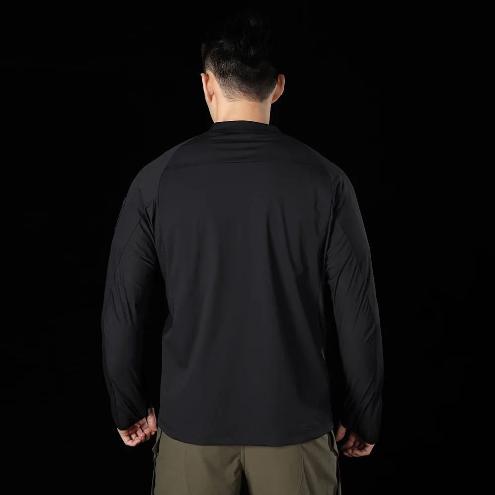 Emersongear Blue Label Hunter Sonnenschutz-T-Shirt, langärmeliges Poloshirt, tägliches Oberteil, T-Shirt, Fitness, ergonomisch, elastisch, UPF100+ – Detail 11