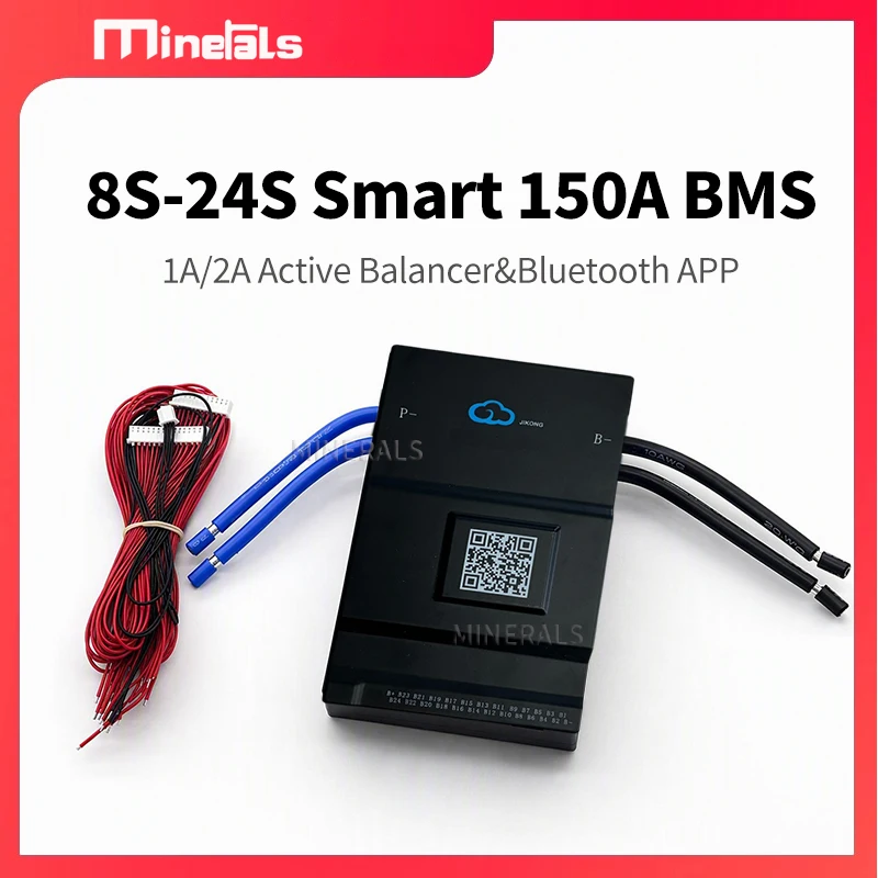 Jikong 8S-24s Li-ion 24V 48V LFP4 14S 16S 15S 150A 1a 2a Active Equalization Smart Support Bluetooth 20s 21s 72v 60v 17s Battery