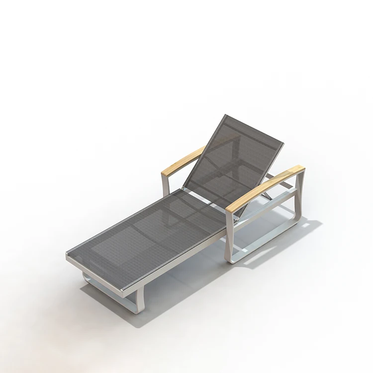 Modern Luxury Aluminum Lounge Outdoor Garden Swimming Pool Furniture Luxury Swimming Pool Beach Beds Chairs Sling Chairs