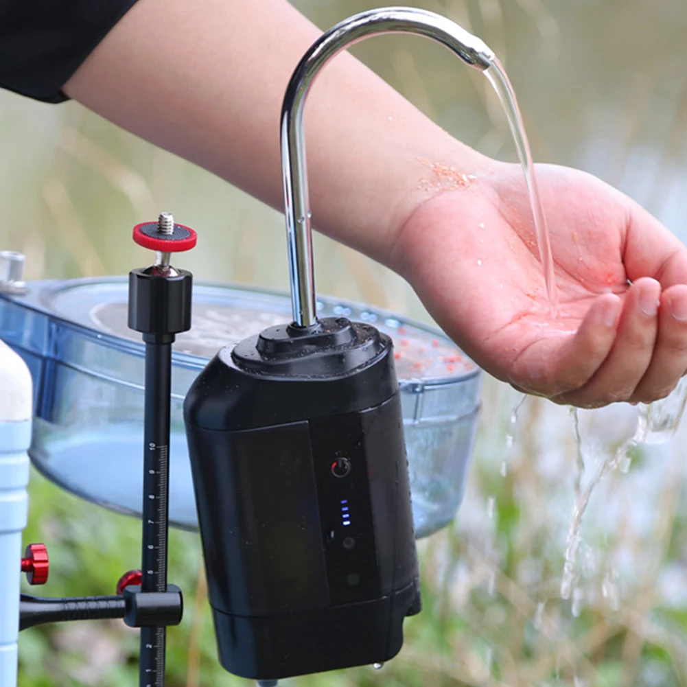 Portable Fishing Oxygen Pump Intelligent Sensor Water Oxygen Air Pump Automatic Fishing Water Pump with LED Light Fishing Tools