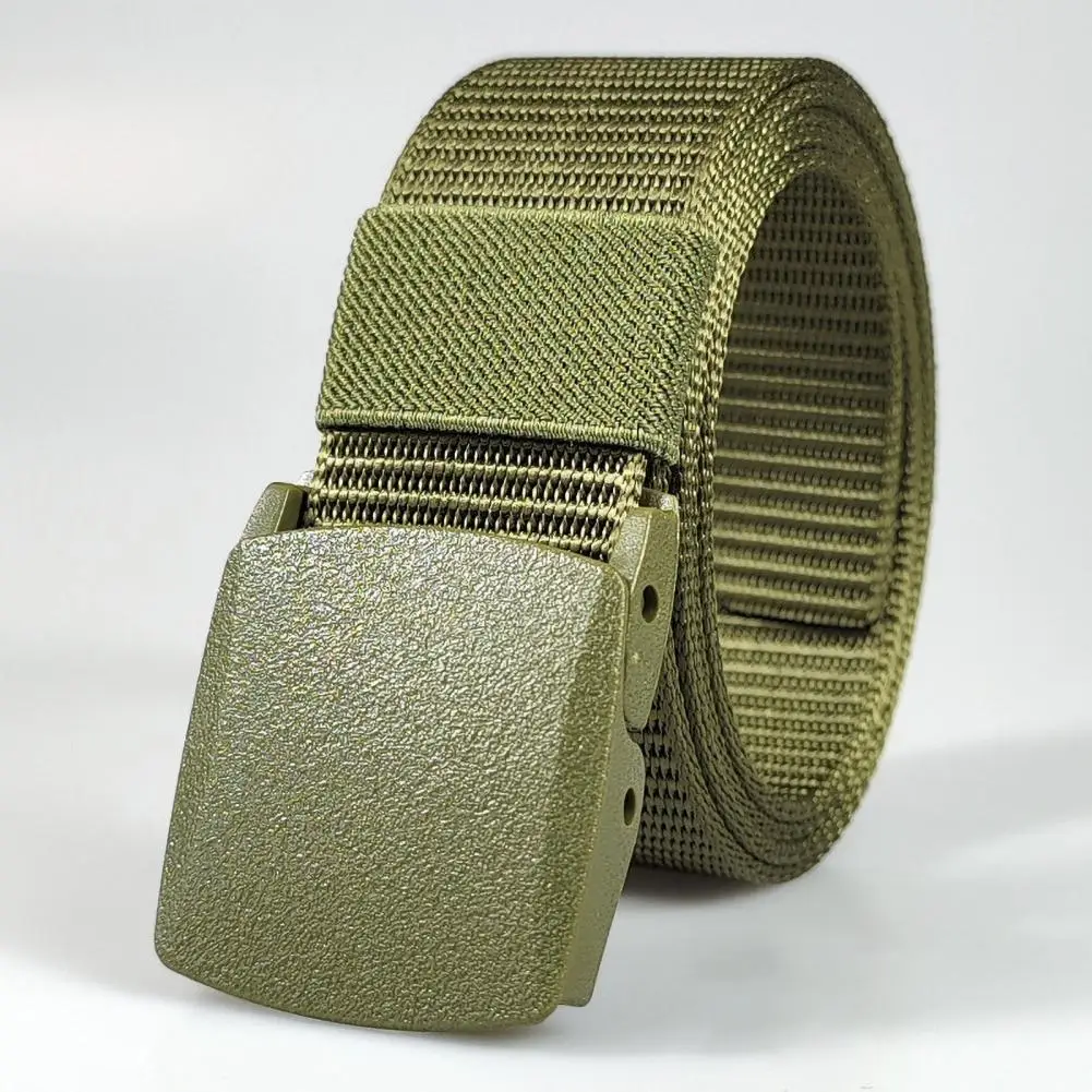 Quick Release Nylon Canvas Belt for Men Women Metal-Free Plastic Buckle Belt Outdoor Work Hiking