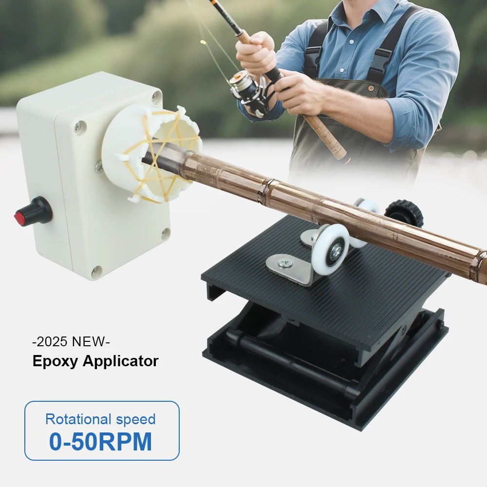 Verstelbare Hengel Kronkelende Apparatuur 0-50 RPM Hengel Draad Wikkelmachine DIY Epoxyhars Coating Machine