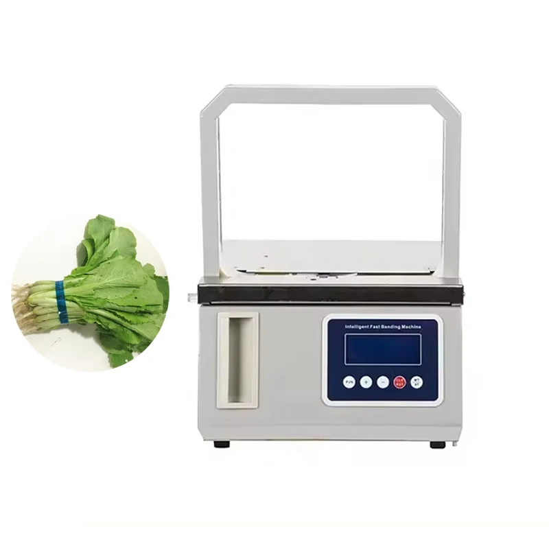 

Small Household Hot Melt Opp Tape Strapping Machine, Commercial Garlic Sprout And Scallion Strapping And Wrapping Machine