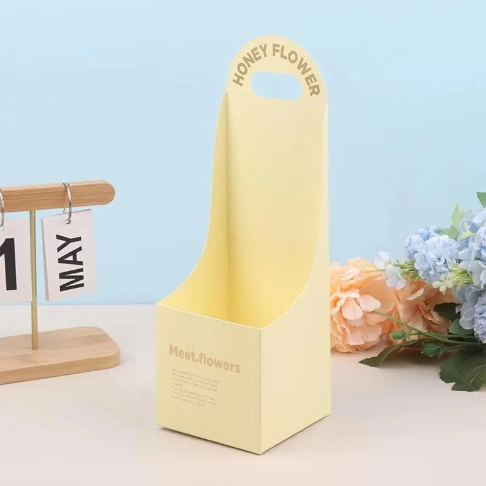 5 Stück Kreative Tragbare Faltbare Blumenbox Handgefaltete Mehrfarbige Blumen-Geschenkbox Dicke Karton-Bouquet-Verpackungsbox – Detail 9