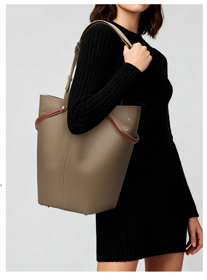 Aidanni Echtleder-Beuteltasche für Damen, Neuheit 2026, Große Kapazität, Pendler-Schulter- und Handtasche – Detail 3