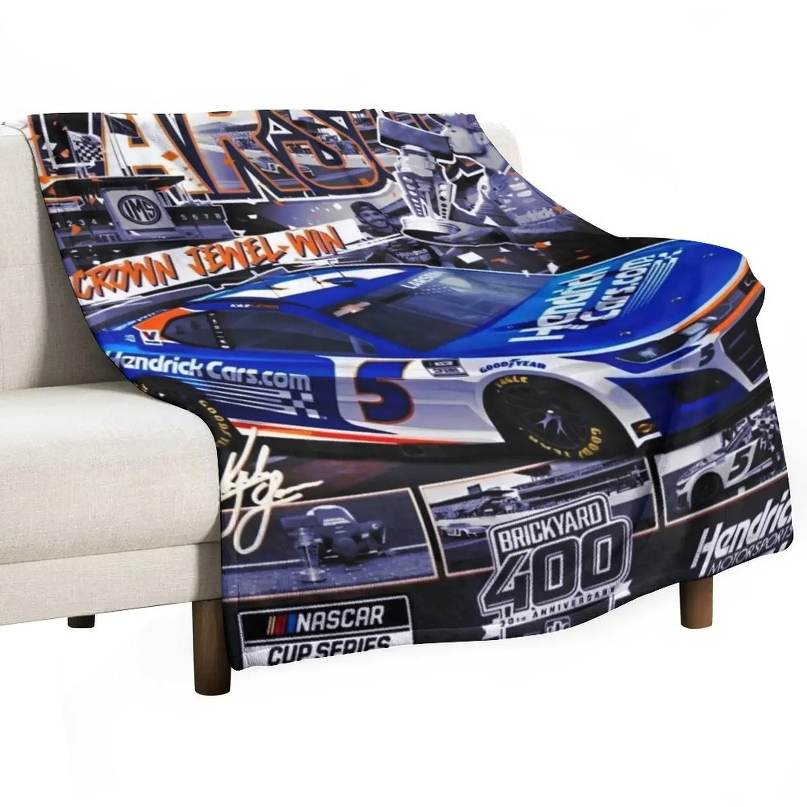 Kyle larson Throw Blanket valentine gift ideas Multi-Purpose Blankets