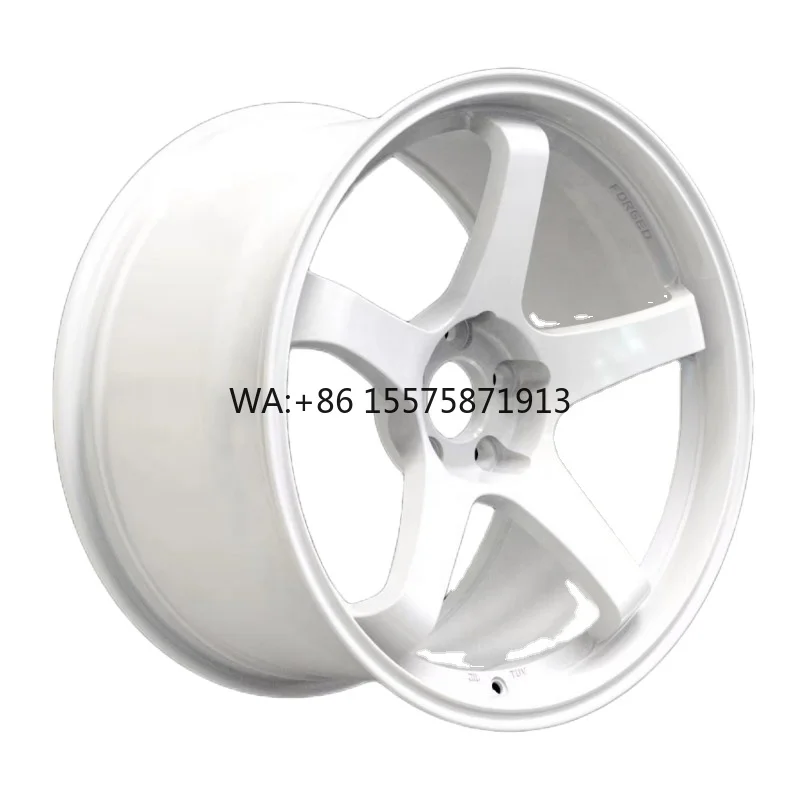 

Style Deep Lip Concave Rims 5 Spoke Pcd 5 112 5x120 White Golden Chrome Forged Alloy Wheels for Car