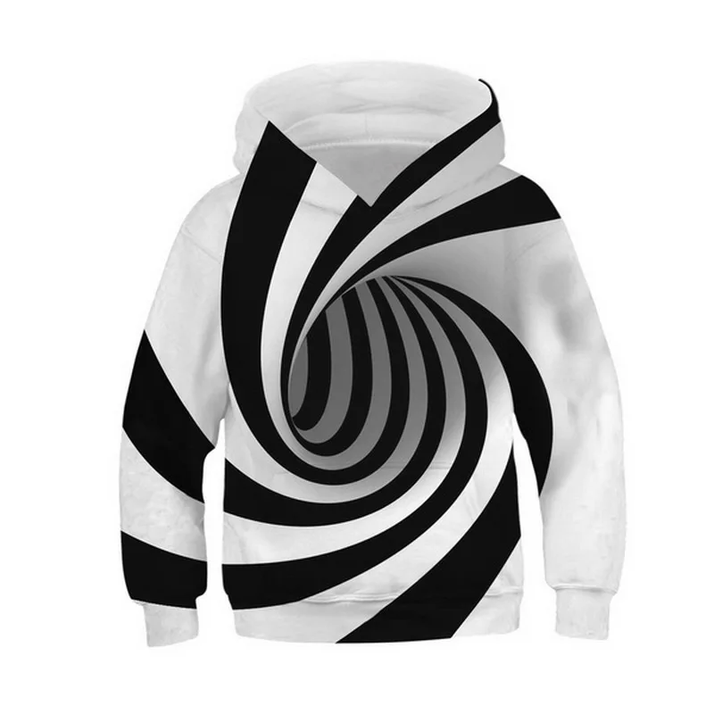 Black White Landscapes 3D Print Kids Hoodies Teen Sweatshirt Boy Girl Winter Clothes Casual Long Sleeve Children Pullover Tops