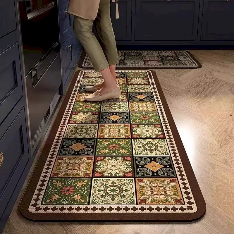 VIKAMA レトロファームハウスキッチンカーペット 滑り止 - Home Bathroom Floor Tiles のレビューと価格