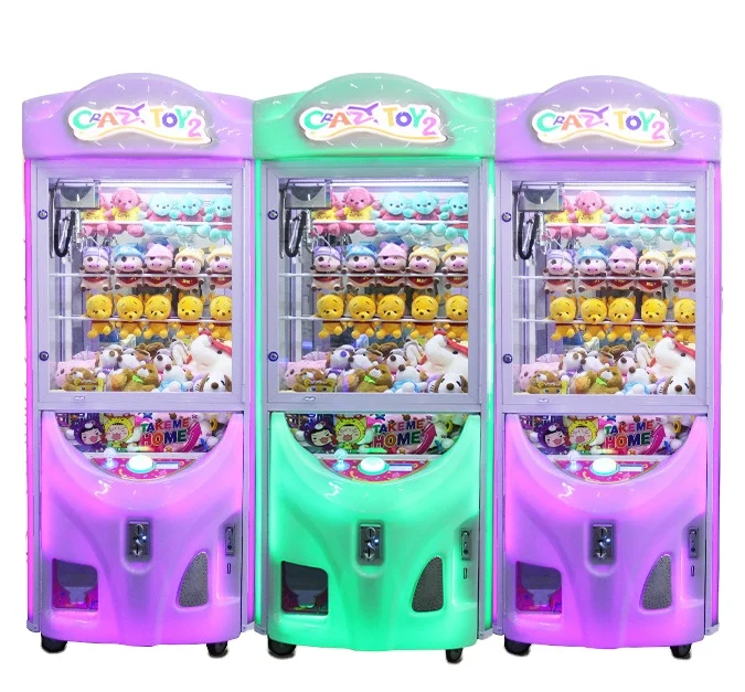 cheap price arcade coin operated crazy toy 2 claw machine doll vending machine toy crane vending machine