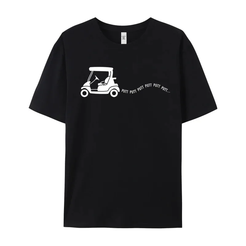 Funny Golf Gift Golfing Cart Special Mens T-shirts O Neck Short Sleeve Combed cotton Tops Tees Graphic T Shirt