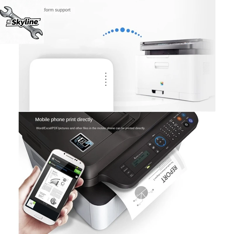3-Port USB Network Print Server, Multi-Interface LAN Printer Sharing Device