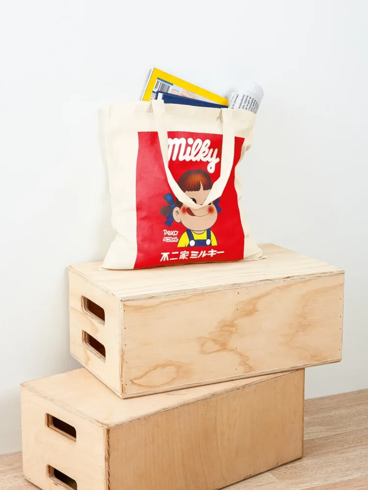 Milky Peko-chan Tote Bag cute pouch bag Shopper Lady bags custom fabric bag