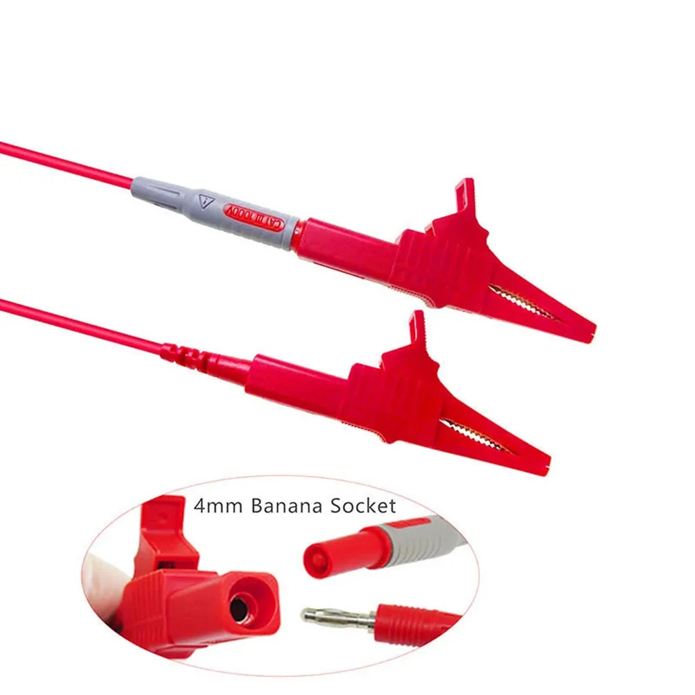 High Voltage Test Clips Test Clips Testing Electronics Nickel-Plated Copper 27mm Crocodile Clip For Multimeter