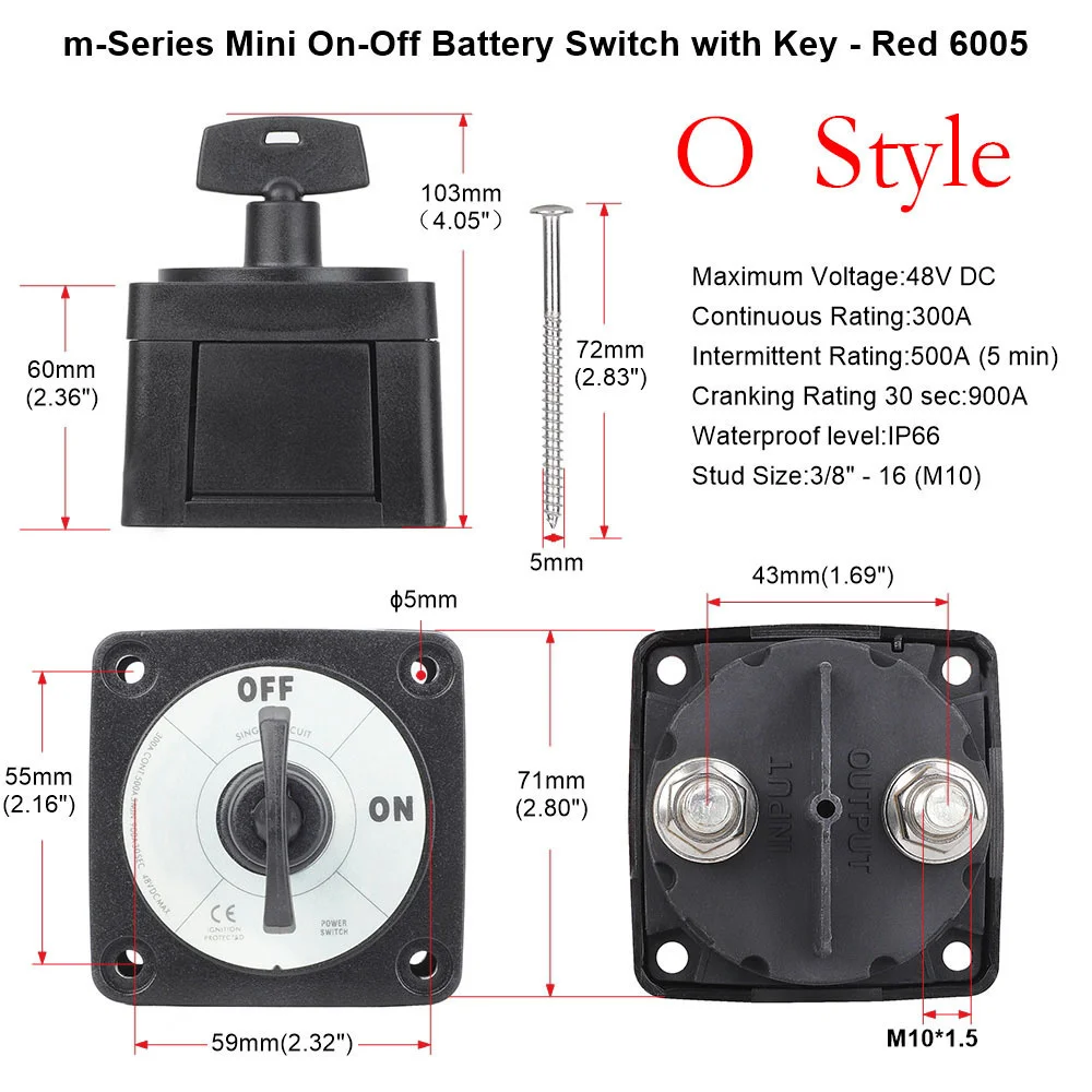 2 3 4 Positionen Massenschalter für 12V Batterie, 12V Batterietrenner, Kupplung, Drehschalter für Wohnmobil, LKW, Boot, 300tdi – Detail 15