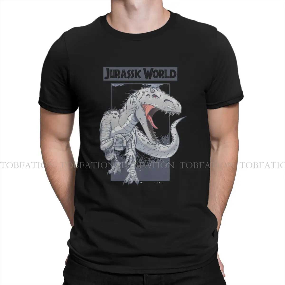 Jurassic Park JP Movie Original TShirts Indominus Rex Print Men's T Shirt Hipster Tops 6XL