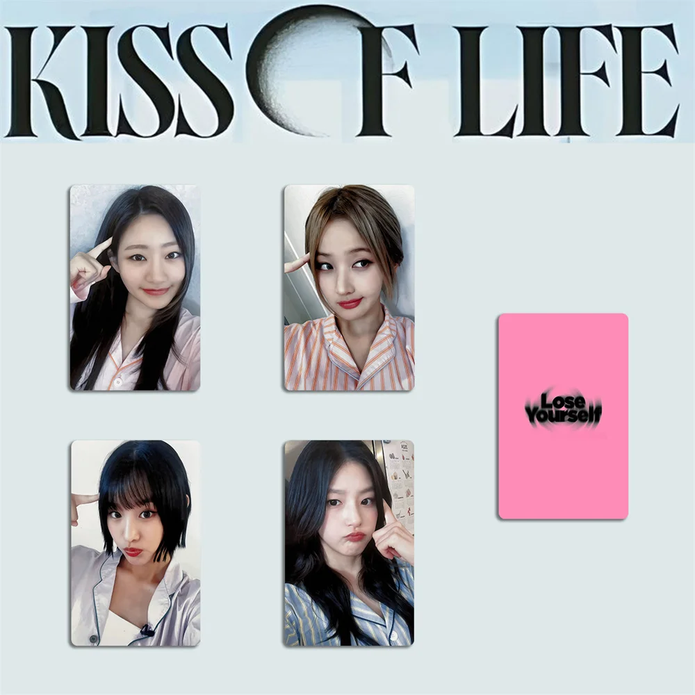 Kpop KISS OF LIFE Album Lose Yourself LOMO Cards Double Printing Small Cards JULIE NATTY BELLE HANEUL Fans Gifts Collection