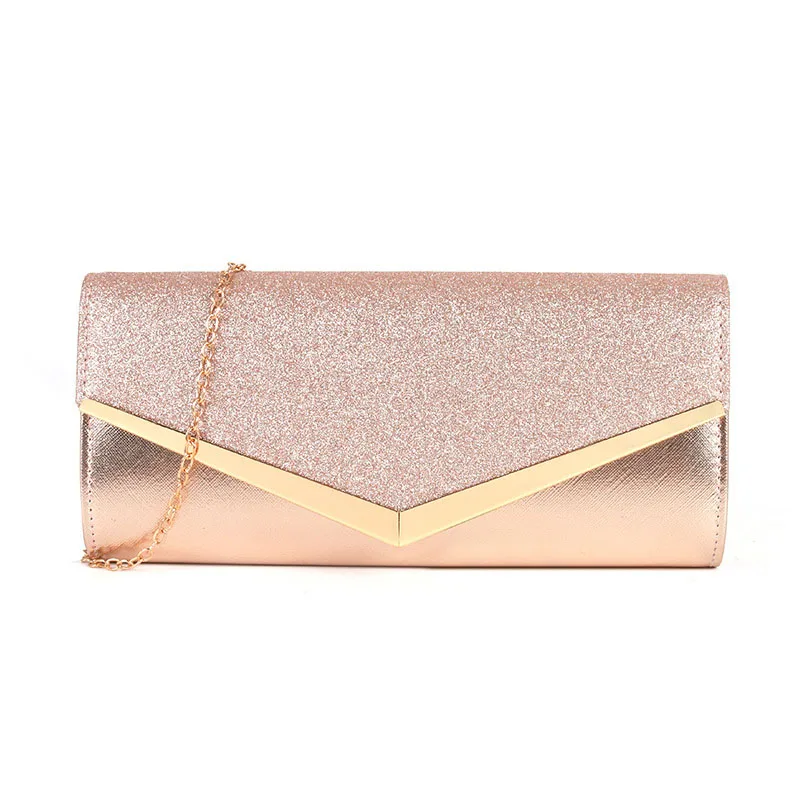 

New Shiny Ruched Large Capacity Chain Bags Mini Handbag for Women Princess Style, Crossbody Bag, Evening Bag Clutch bolasa