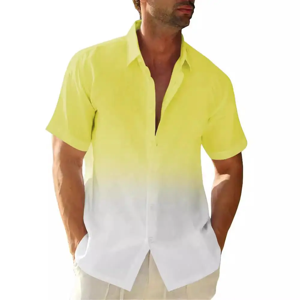 

Men's ort Sve Elastic irt Four Sided Stretchy Summer Hawaiian Loose Fit Thiened Casual irt for Daily Wear