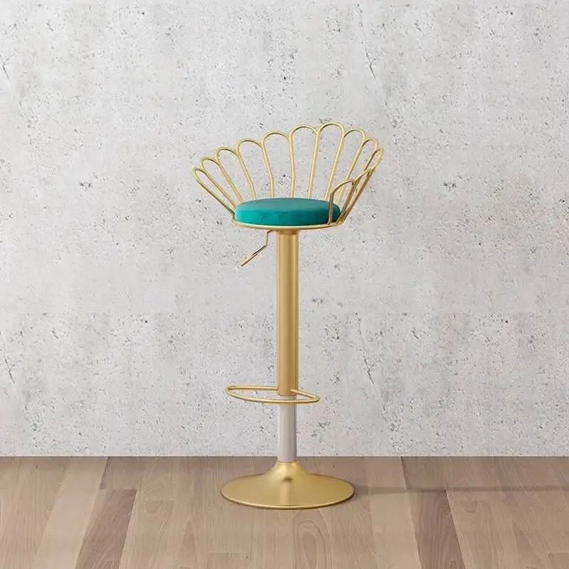 

Роскошный кухонный стул-табурет с высокой спинкой, современный подъемный поворотный стул из кованого железа для кухонной стойки/барной стойки