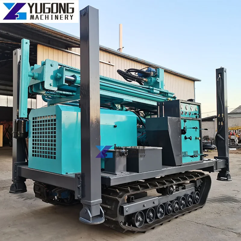 Drilling Depth 100 To 1000 Meter Crawler Pneumatic Rotary Water Well Drilling Rig Machine Prices For Sale