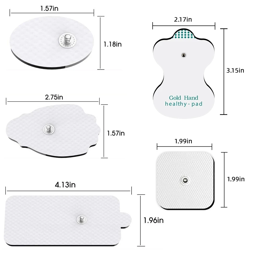 Physiotherapy Tens Electrode Pads Conductive Gel Therapeutic Pulse Pressure Electrical Compex Muscle Stimulator Massage Patches