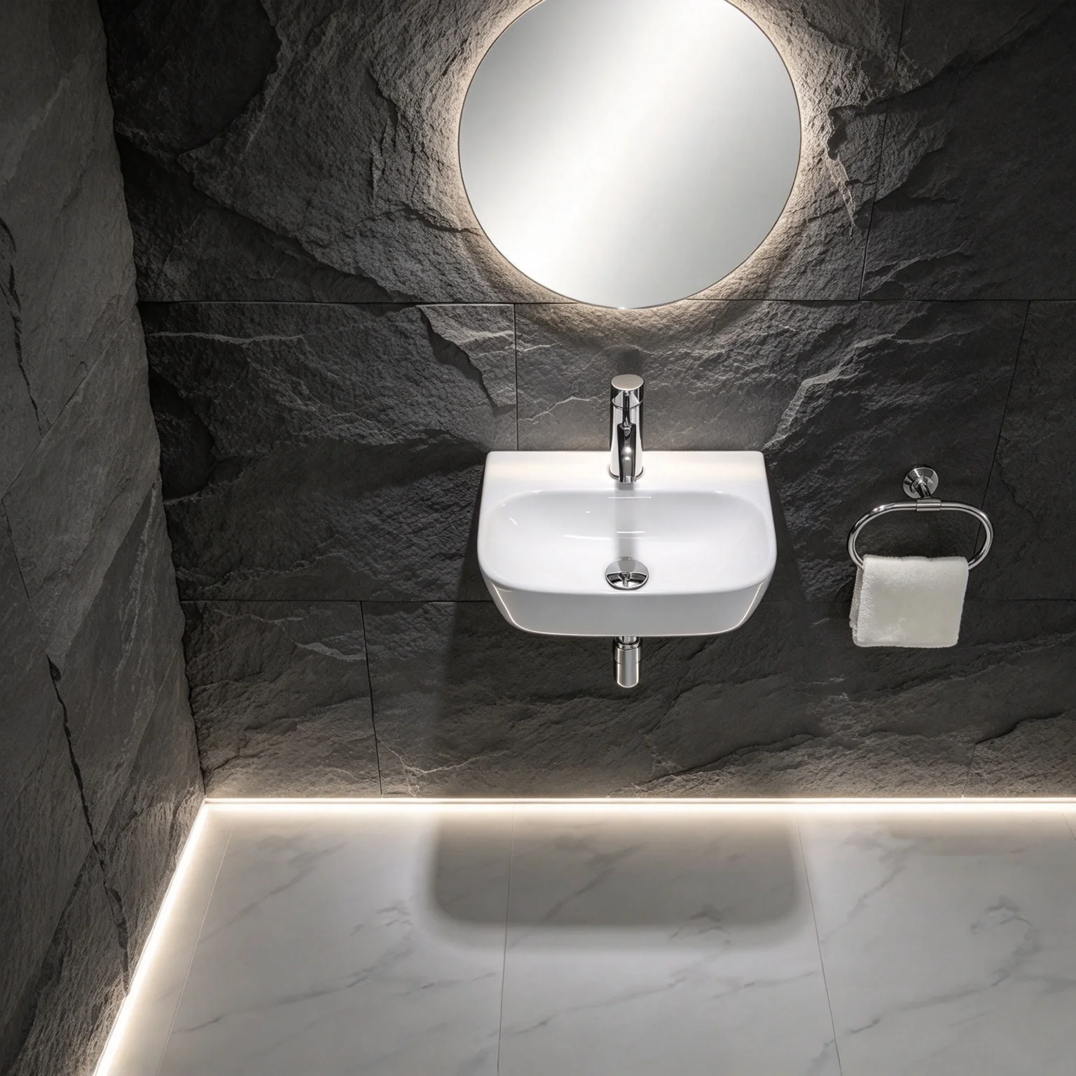 Compact Wall-hung Ceramic Bathroom Vanity Small Apartment Wall-mounted Sink Cabinet Simple Washbasin Combination
