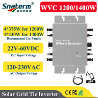 1200W 1400W 1600W MPPT Solar PV Grid Tie Micro Inverter WVC series with Tuya smart life APP 2m or 3m power cable for chooice
