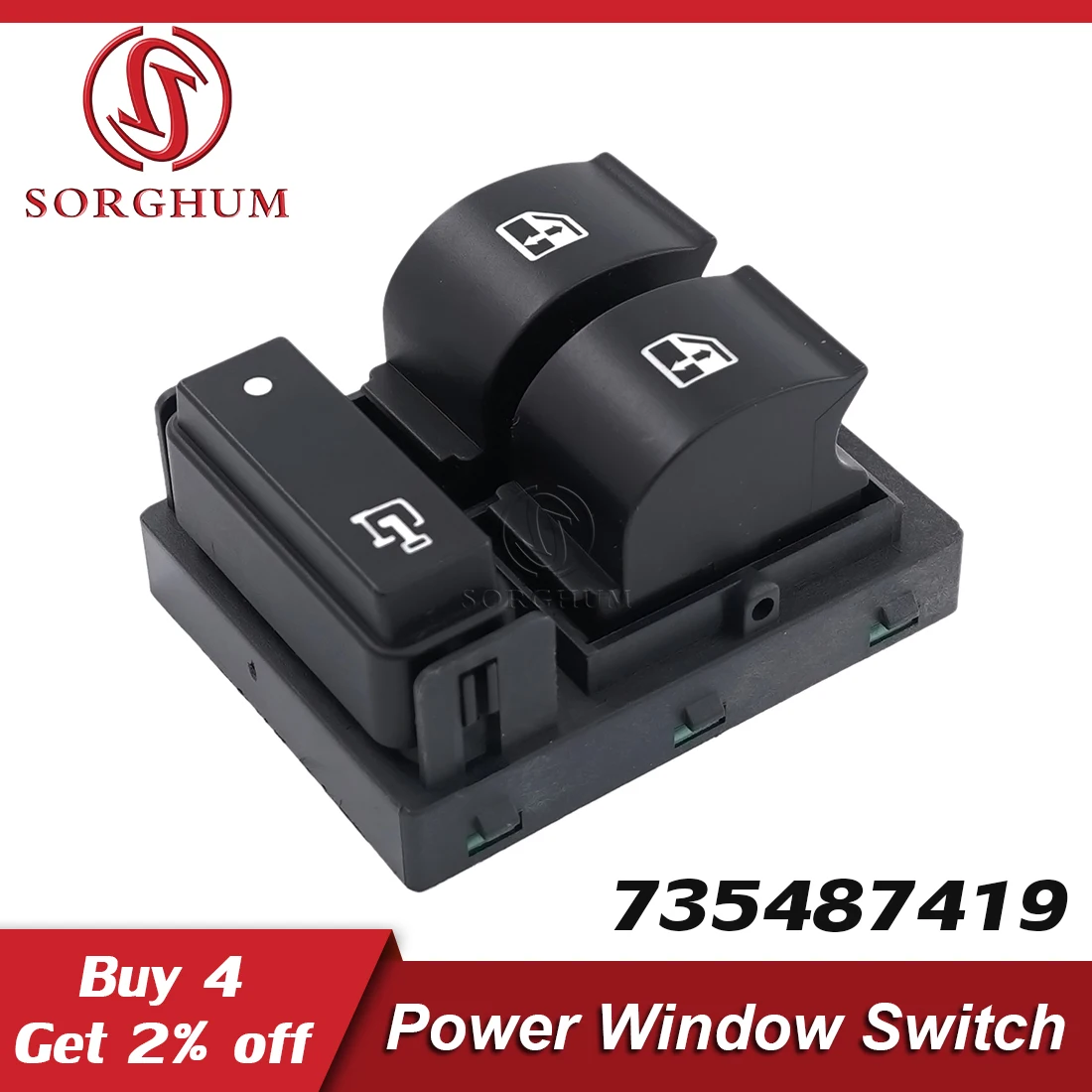 

Sorghum 735487419 Car Electric Power Window Control Switch Button For Fiat Ducato For Citroen Jumper For Peugeot Boxer II