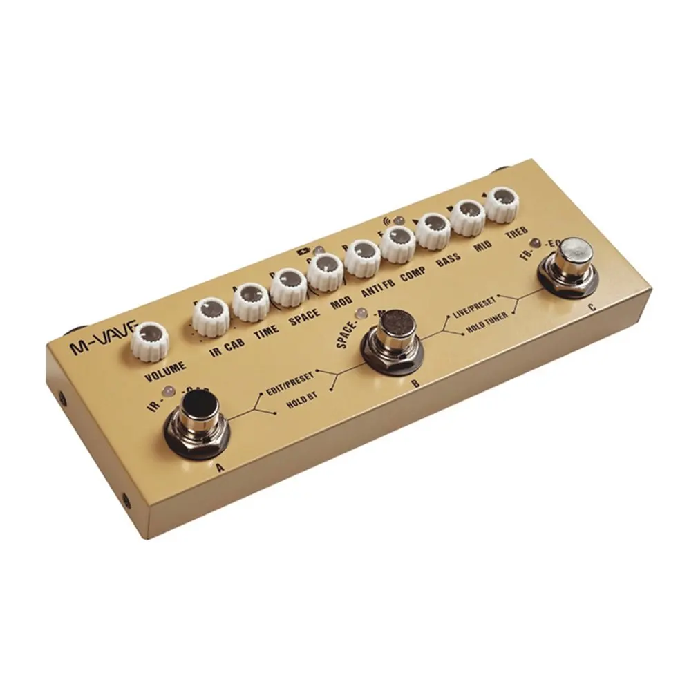 

New M-vaves Guitar Pedal Cube Rechargeable Multi Effects Delay Chorus Reverb Effect Bass Acoustic Guitars Pedals Dropshipping