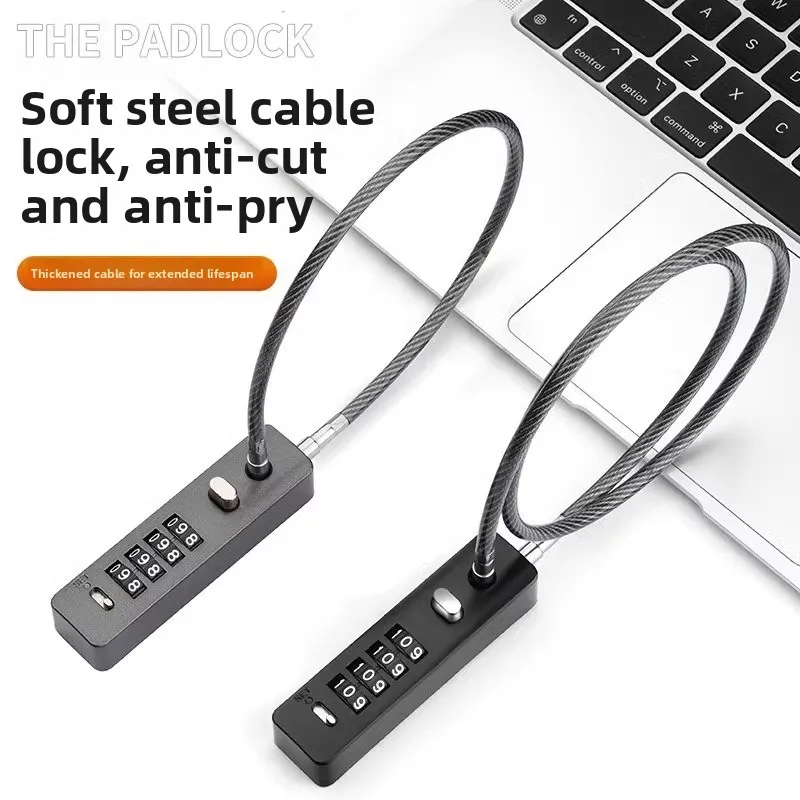 Wire Lock Combination Lock Padlock Outdoor Small Door Lock Household Waterproof Rust Proof Gym Cabinet Extended Security
