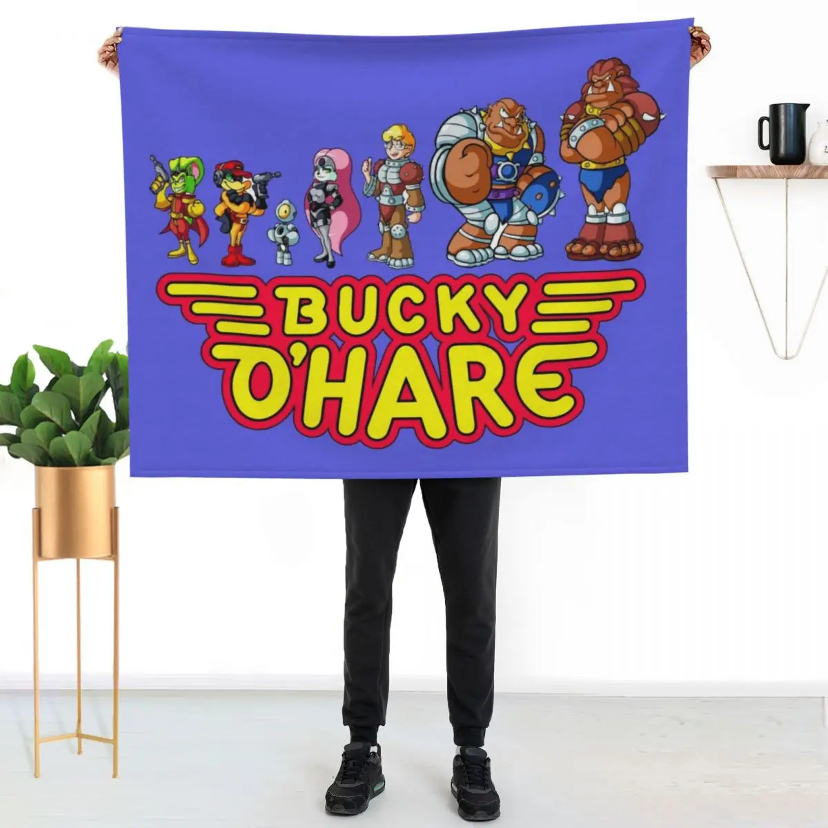 

Bucky O Hare characters Throw Blanket Warm Accent Blanket for Living Room Decoration