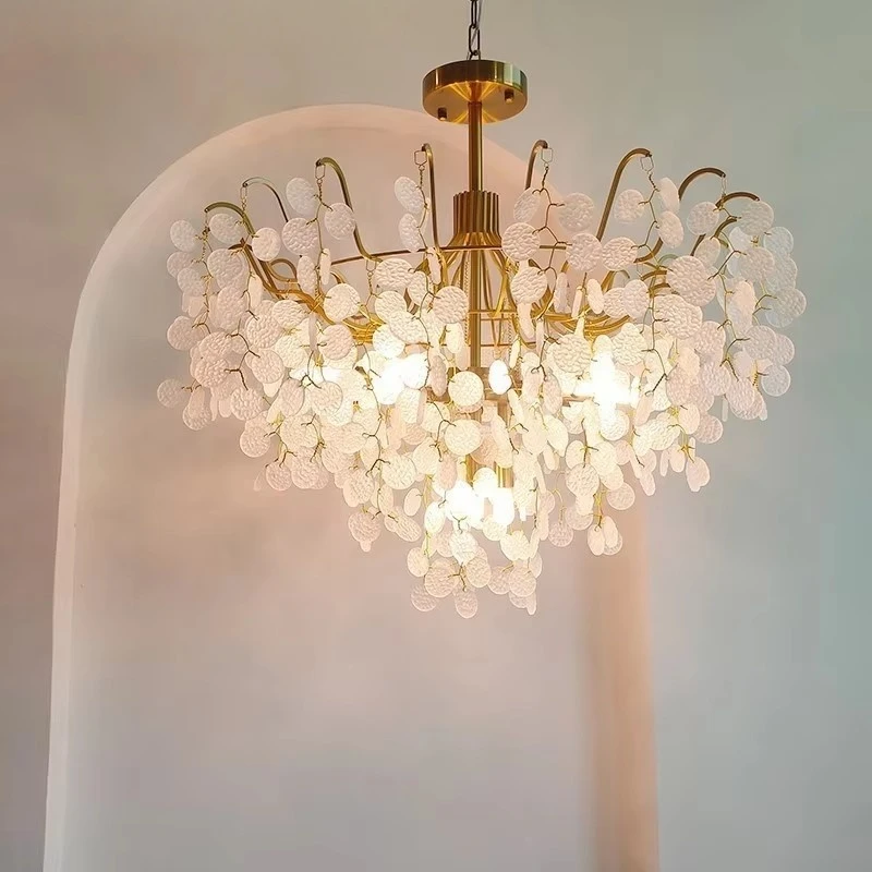 French Living Room Chandelier Romantic Light Luxury Medieval Villa Crystal Dining Room Lamp