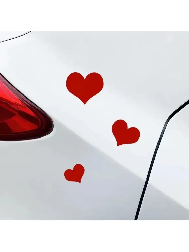 Autocollants créatifs en forme de cœur d'amour pour voiture, décoration anti-rayures, film vinyle, décalcomanie mignonne, accessoires auto, 10 pièces
