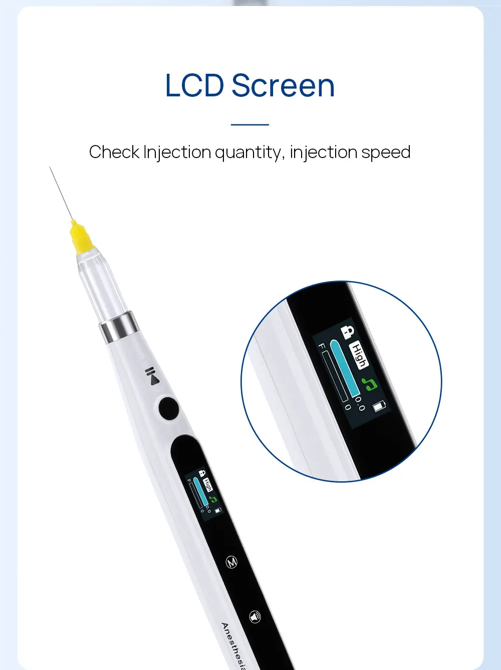 AZDENT Dental Oral Anesthesia Injector Professionelles schmerzloses lokales Anästhesiegerät mit LCD-Display Zahnmedizininstrumente – Detail 2
