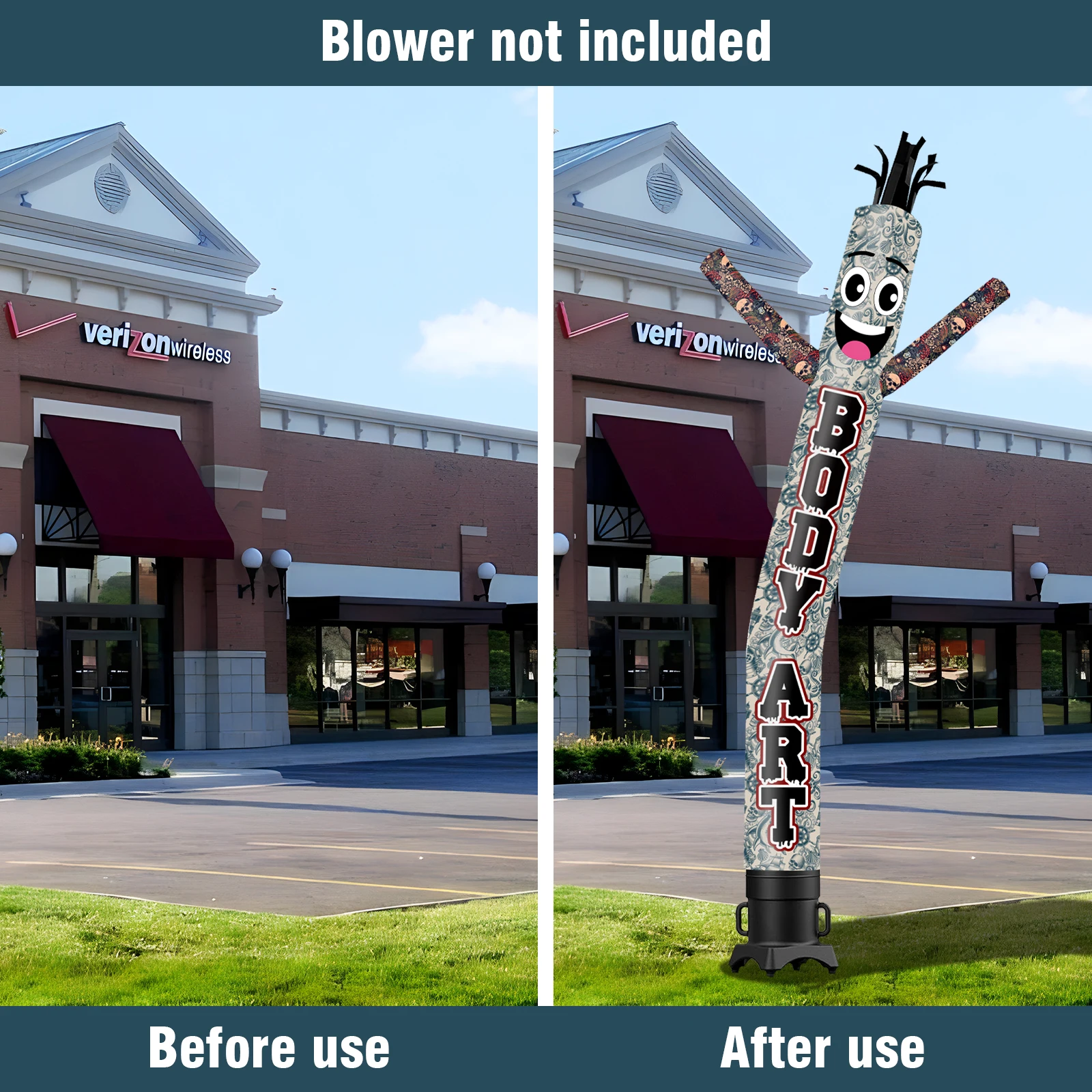 6/10/15/20FT Tall Inflatable Body Art Dancing Guy for Outdoor Decoration Advertising(Blower Not Included)