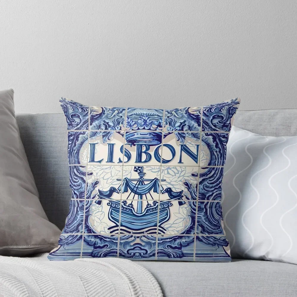 Portugal Lisbon Lisboa Azulejo Azulejos Tiles Throw Pillow Cusions Cover pillow