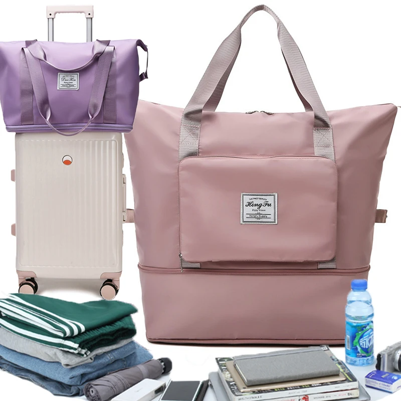 

Large Capacity Folding Travel Bags Waterproof Luggage Tote Handbag Travel Duffle Bag Gym Yoga Storage Shoulder Bag for Women Men