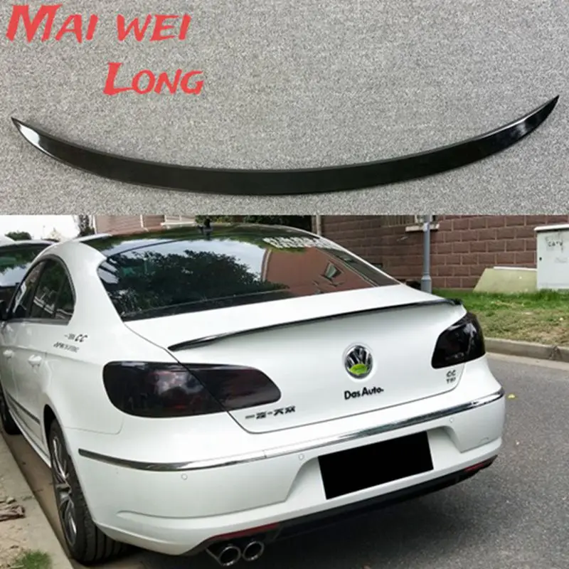 For Volkswagen VW Passat CC 2009-2016 Auto ABS Plastic Unpainted Color Rear Trunk Wing Lip Spoiler Car Accessories