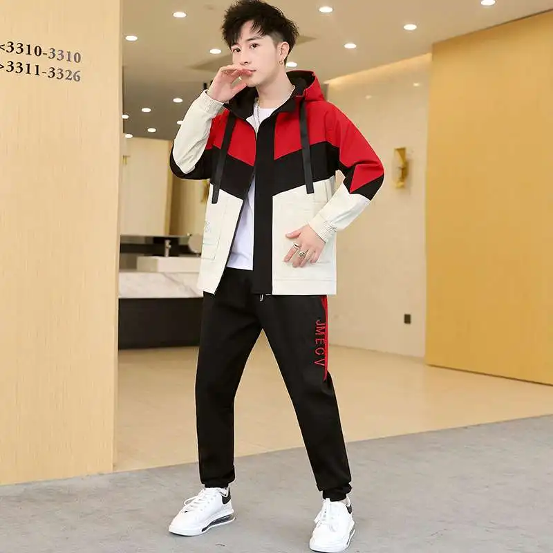 Autumn Men's 2-Piece Suit Jacket Casual Sportswear Long Sleeve Twopiece Coat Men's Fashion Comfortable Fit Autumn Jacket - view 3