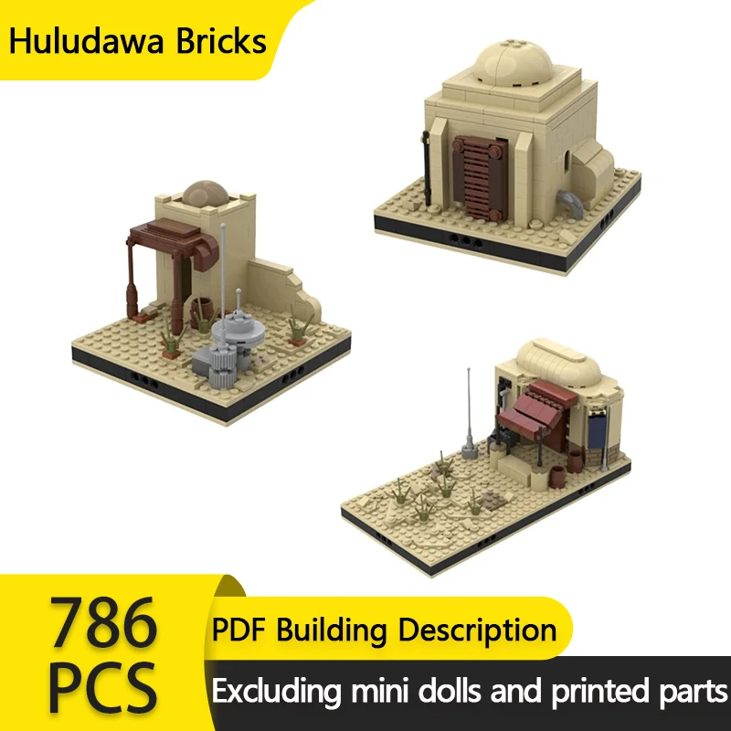 Star Movies Model MOC Building Bricks Base militare Desert Houses tecnologia modulare regali vacanze assemblare giocattoli per bambini vestito