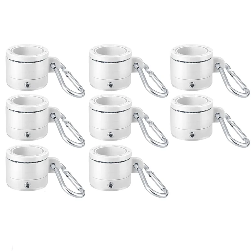 ABWR-8Pcs Plastic Flag Pole Rings With Bearings 360 Degree Rotating Anti Wrap Flag Mounting Ring For 0.76-1.0In Flag Pole