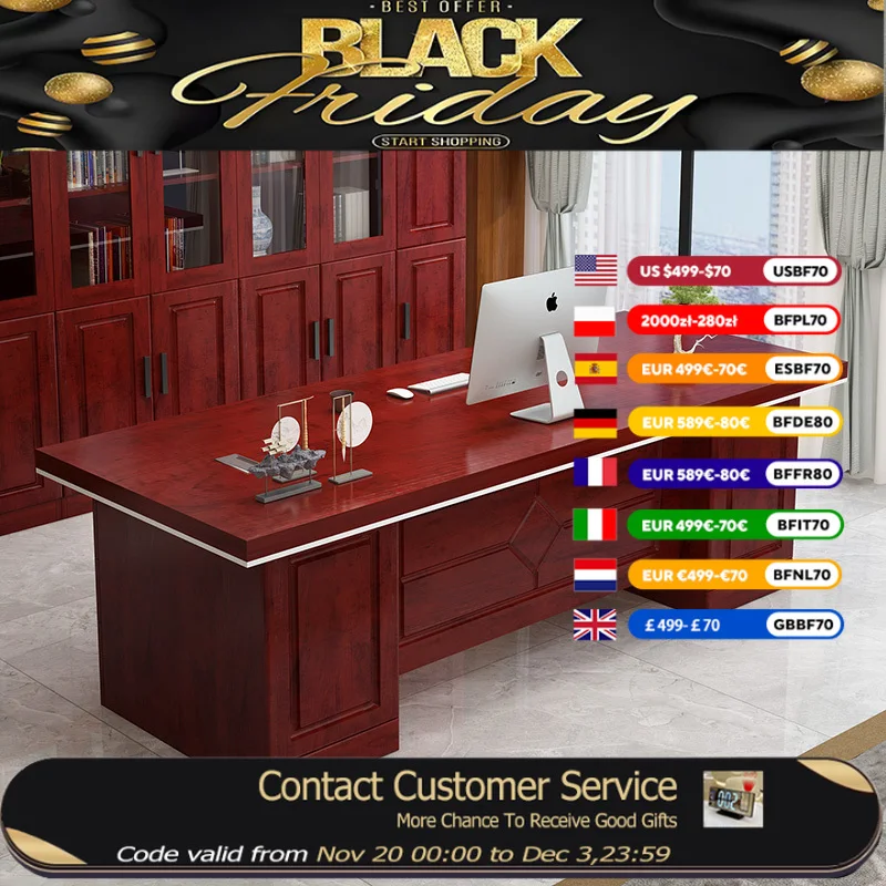 Study Office Computer Table Organizer Wide Large Wooden Gaming Computer Desks Office Storage Escritorios De Ordenador Furniture