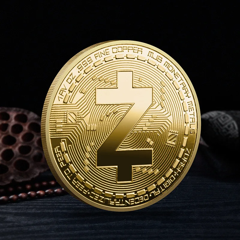 Zcash Münze ZEC Münze Gold, silber Überzogene Physikalische Metall Crypto Zcash Münze mit Kunststoff Fall Gedenkmünze Für Kunst Sammlung