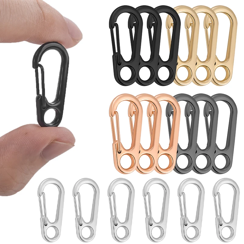 Small Carabiners 5/10/20pcs Lobster Clasp Buckle Keychain Hooks Bag Strap Belt Webbing Leather Strap Making Snap Tool Clips