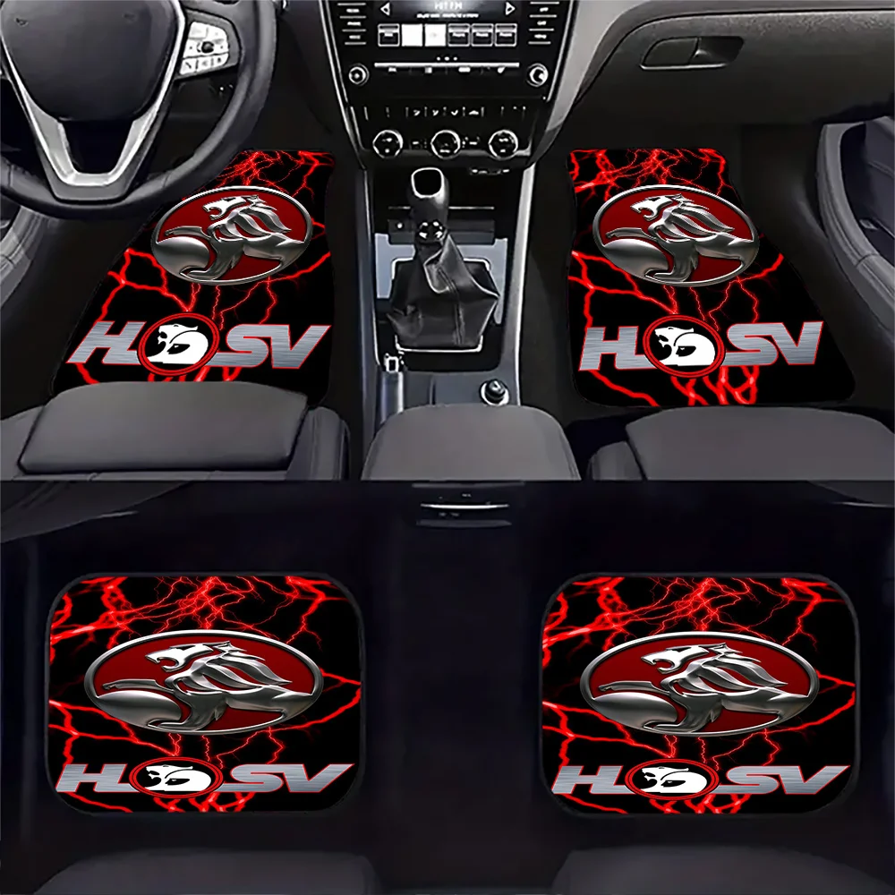 

Red Lightning Lion Car Foot Mats - Premium Polyester Floor Mats With Stylish Red Lightning Design, Fit For All Vehicle Models, D
